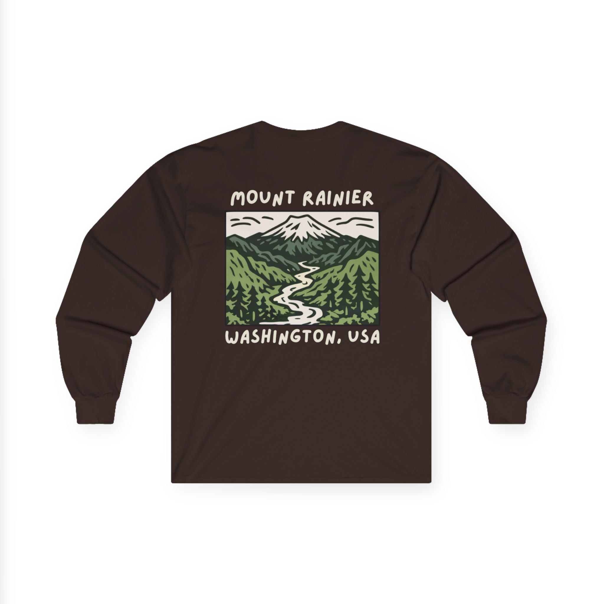 Illustrated Mt Rainier Crewneck