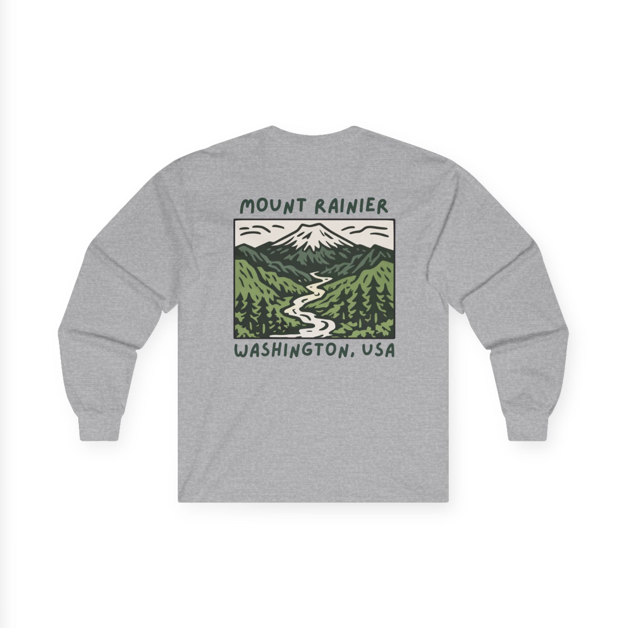 Illustrated Mt Rainier Crewneck