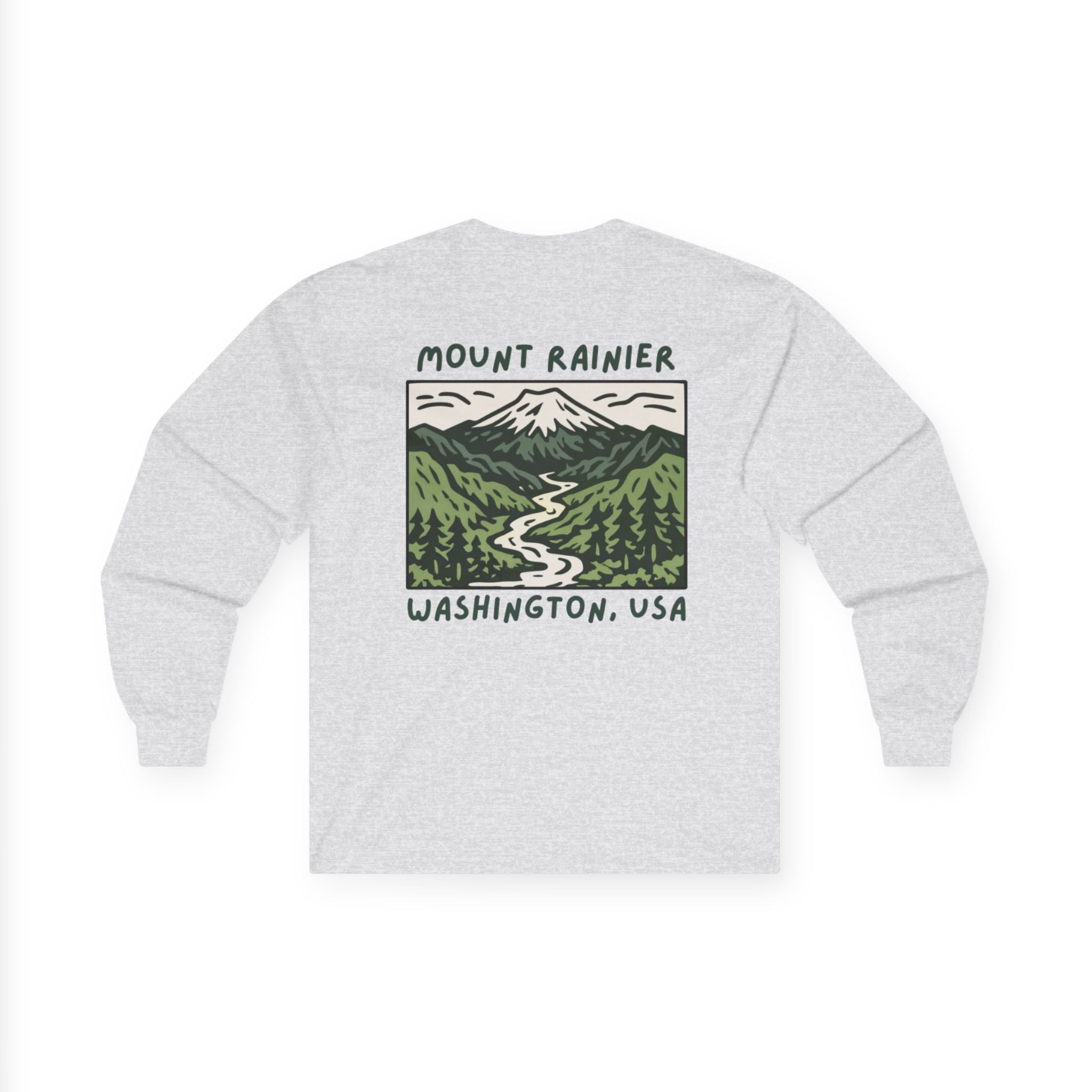 Illustrated Mt Rainier Crewneck