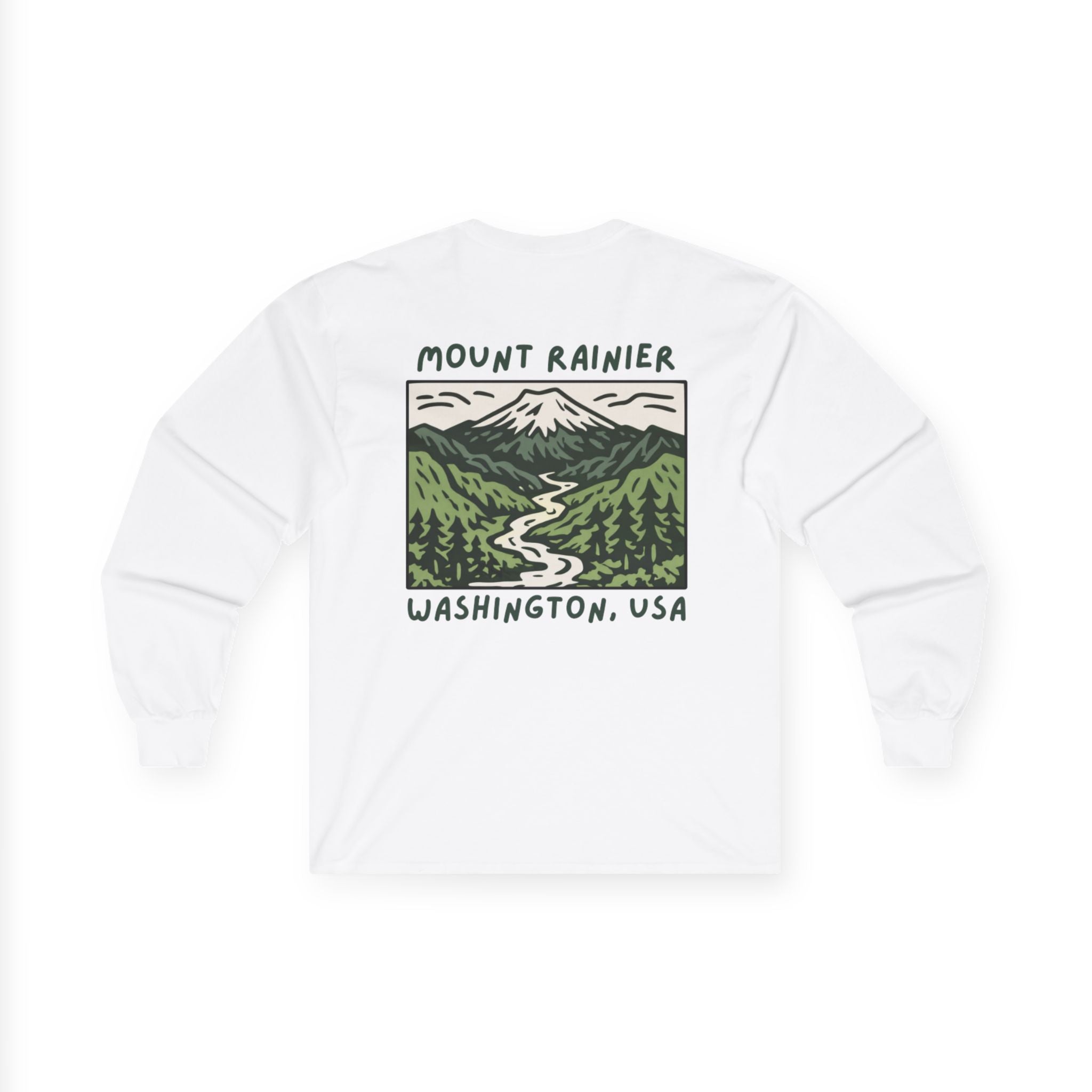 Illustrated Mt Rainier Crewneck